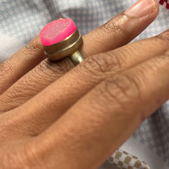 Pink crystal stone ring - Picture 6 of 8